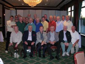 Club 13 alumni smile for the camera at their reunion last Friday.